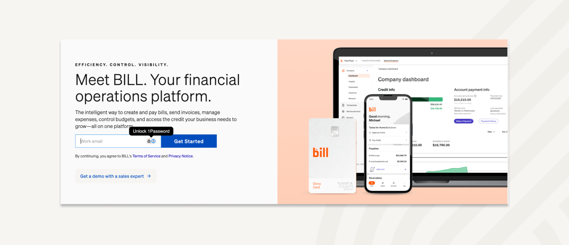 Bill your financial operations platform