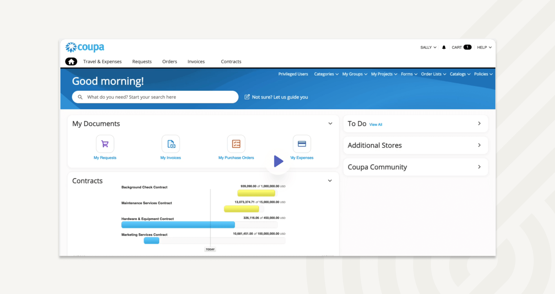 Google-style search function to find suppliers products and services