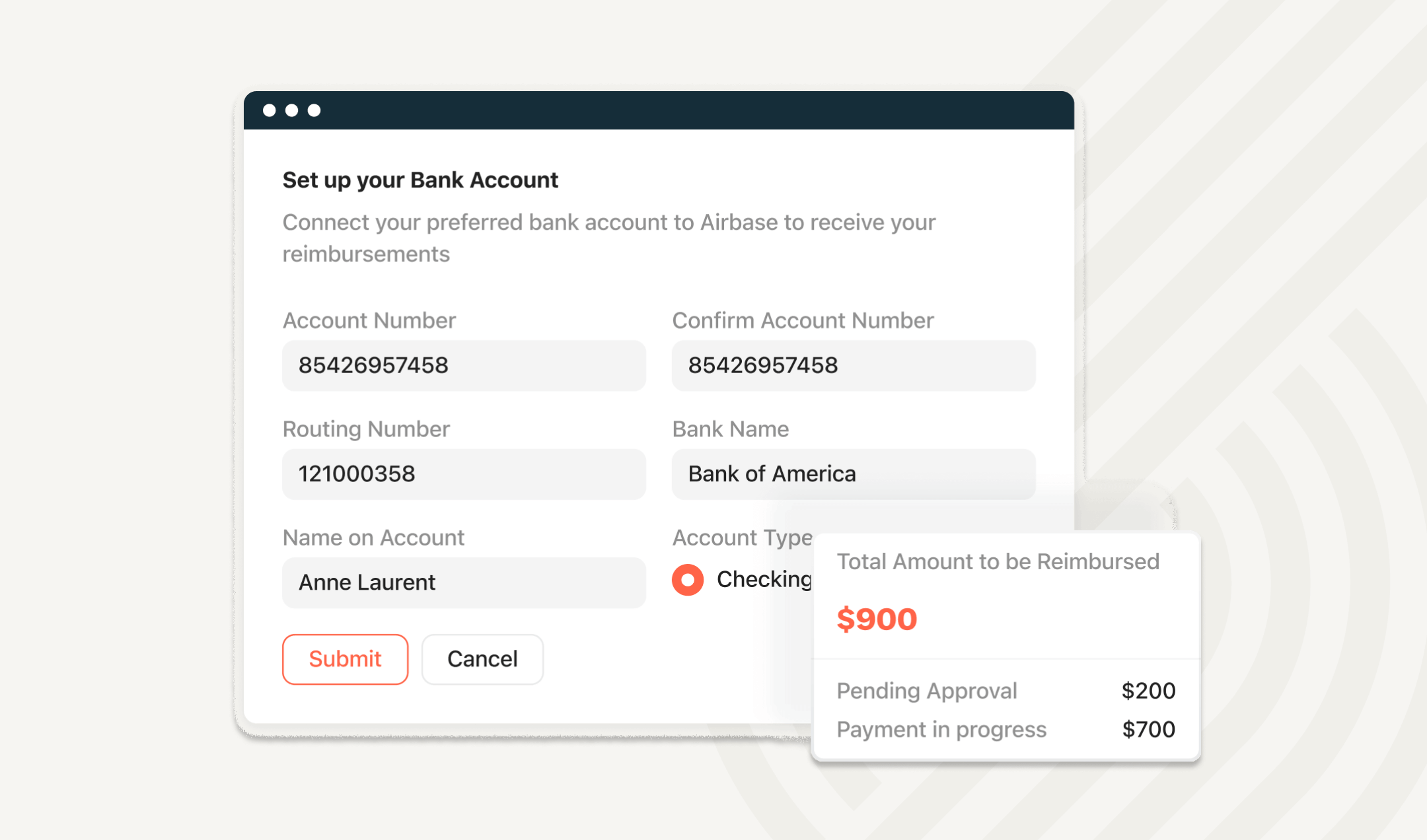 set up your own bank account